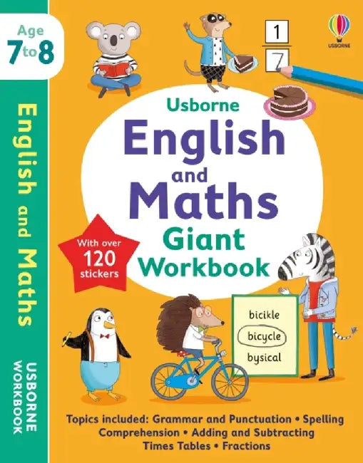 Usborne English and Maths Giant Workbook 7-8 by Jane Bingham