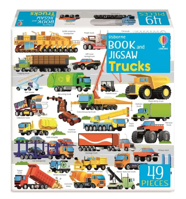 Usborne Book and Jigsaw Trucks by Sam Smith