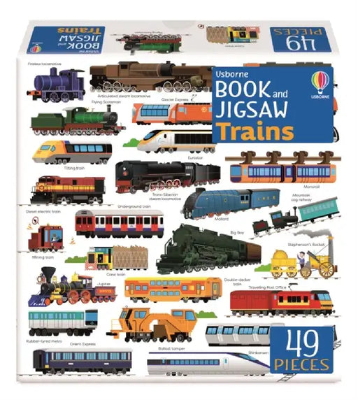 Usborne Book and Jigsaw Trains by Sam Smith