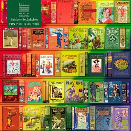 Adult Jigsaw Puzzle Bodleian Libraries: Rainbow Bookshelves: 1000-Piece Jigsaw Puzzles by Flame Tree Studio