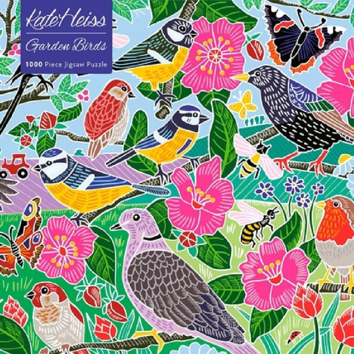 Adult Jigsaw Puzzle: Kate Heiss: Garden Birds: 1000-Piece Jigsaw Puzzles