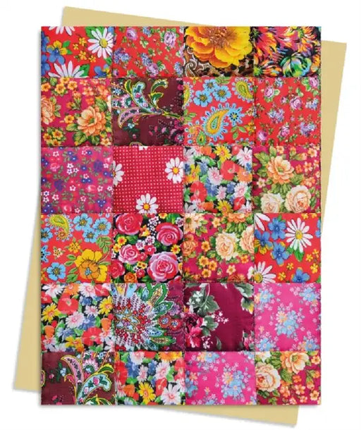 Floral Patchwork Quilt Greeting Card Pack: Pack of 6 by Flame Tree Studio
