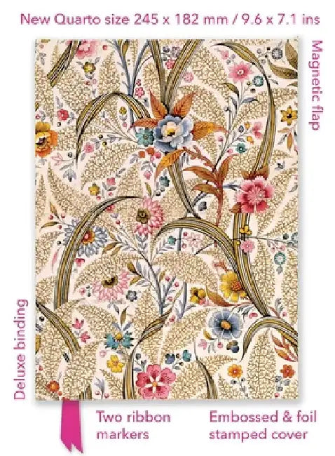 William Kilburn: Marble End Paper (Foiled Quarto Journal) by Flame Tree Studio
