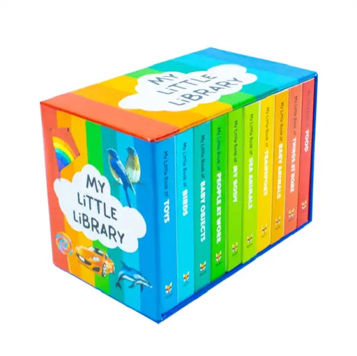 My Little Library 10 Books Set Collection: (Toys, Food,Things at Home, Baby objects, Sea Animals, Birds, People at Work, My Body, Transport, Baby Animals) by Fox Eye Publishing Fox Eye Publishing