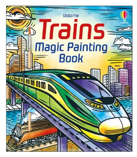 Trains Magic Painting Book by Sam Baer