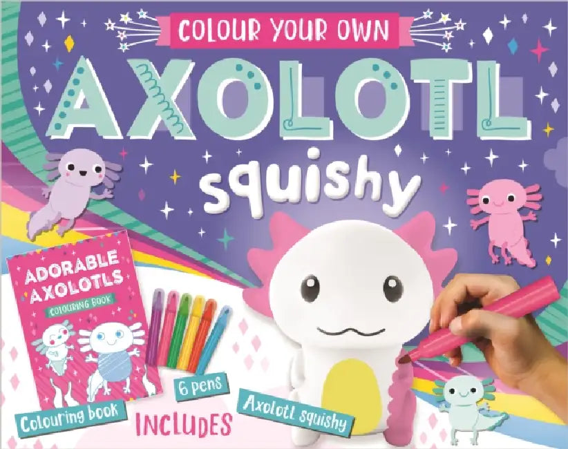 Colour Your Own Axolotl Squishy by Alexandra Robinson