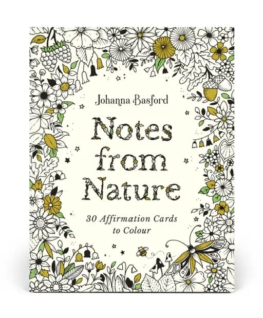 Johanna Basford's Notes from Nature: 30 Affirmations Cards to Colour by Bernar Venet