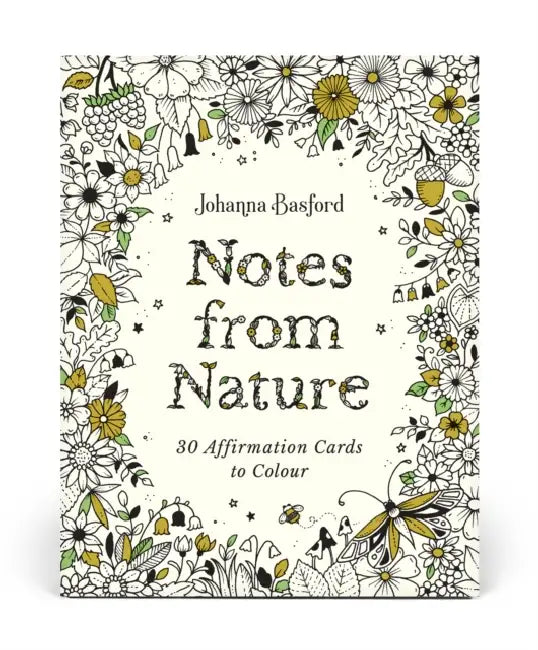 Johanna Basford's Notes from Nature: 30 Affirmations Cards to Colour by Bernar Venet