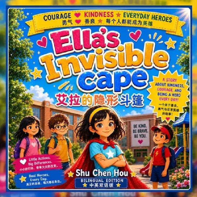 Ella's Invisible Cape 艾拉的隐形斗篷: 一个关于善良、勇૎ by Shu Chen Hou