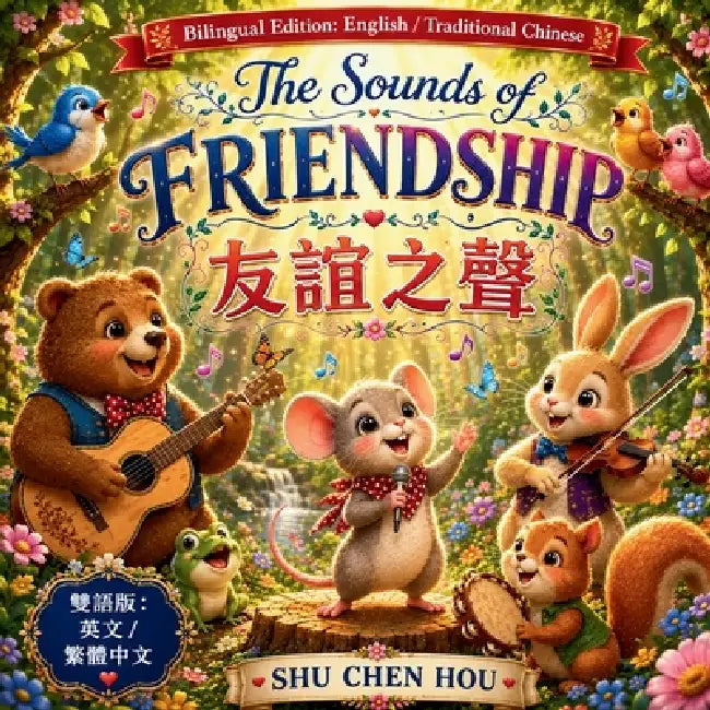 The Sounds of Friendship 友誼之聲: A Heartwarming Bilingual Children's Picture Book About Friendship, Music, Kindness and Find by Shu Chen Hou