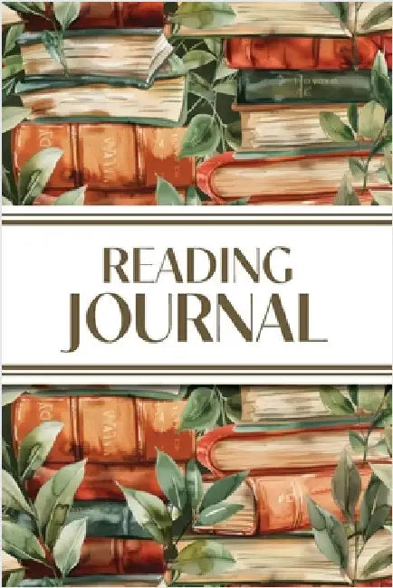Reading Journal (Watercolour Stacked Books with Leaves): 6"x9" Book Lover's Diary; Book/Series Reviews, Reading Tracker, Favorite Book List, Favorite by Revive Stationery