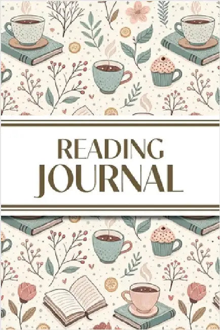 Reading Journal (Hot Chocolate, Books, and Flowers ): 6"x9" Book Lover's Diary; Book/Series Reviews, Reading Tracker, Favorite Book List, Favorite Quo by Revive Stationery