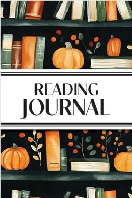 Reading Journal (Watercolor Pumpkins & Leaves in Bookshelves): 6"x9" Book Lover's Diary; Book/Series Reviews, Reading Tracker, Favorite Book List, Fav by Revive Stationery