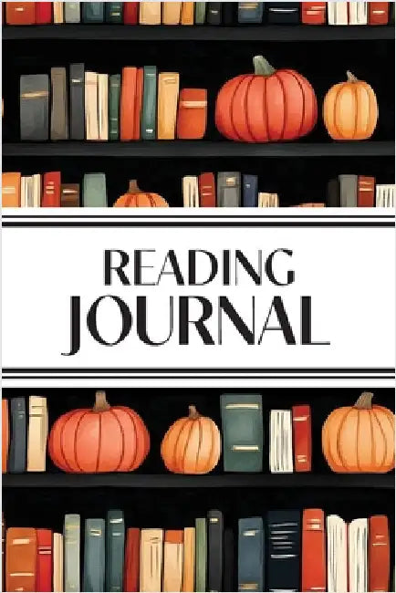 Reading Journal (Watercolor Pumpkins in Bookshelves): 6"x9" Book Lover's Diary; Book/Series Reviews, Reading Tracker, Favorite Book List, Favorite Quo by Revive Stationery