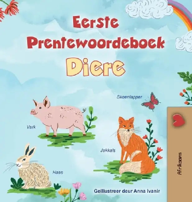 First Picture Dictionary - Animals (Afrikaans Children's Book) by Kidkiddos Books