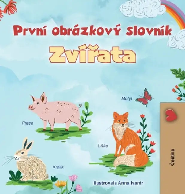 First Picture Dictionary - Animals (Czech Children's Book) by Kidkiddos Books