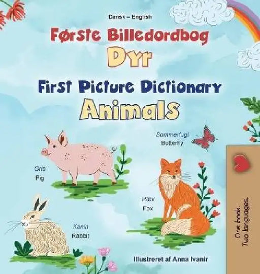 First Picture Dictionary - Animals (Danish English Bilingual Children's Book) by Kidkiddos Books