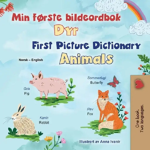 First Picture Dictionary - Animals (Norwegian English Bilingual Children's Book) by Kidkiddos Books
