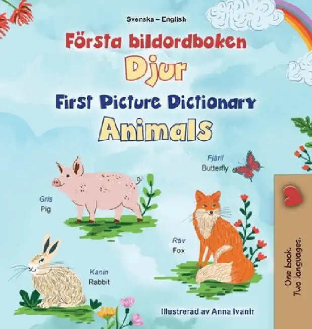 First Picture Dictionary - Animals (Swedish English Bilingual Children's Book) by Books, Kidkiddos