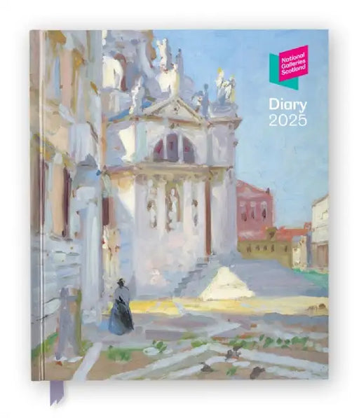 National Galleries Scotland 2025 Desk Diary Planner - Week to View, Illustrated Throughout by Flame Tree Studio