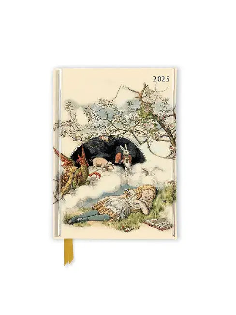 British Library: Alice Asleep 2025 Luxury Pocket Diary Planner - Week to View by Flame Tree Studio