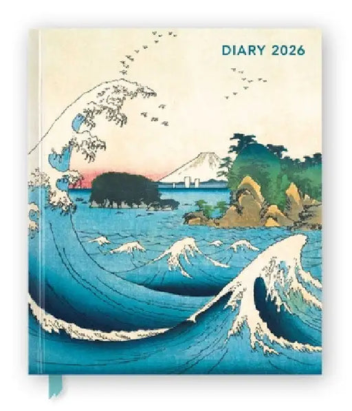 Japanese Woodblocks 2026 Desk Diary Planner - Week to View, Illustrated Throughout by Flame Tree Studio