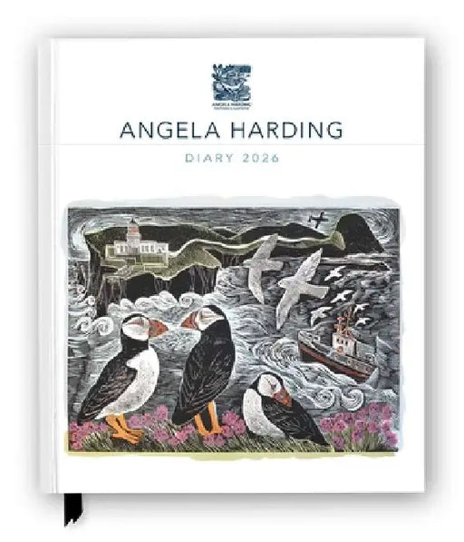 Angela Harding 2026 Desk Diary Planner - Week to View, Illustrated Throughout by Flame Tree Studio