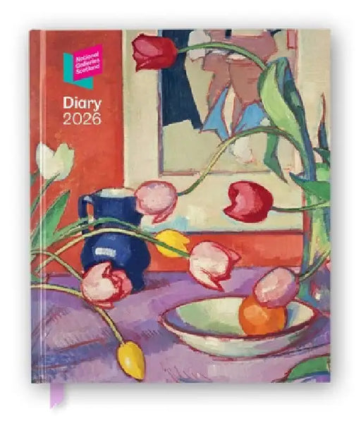 National Galleries Scotland 2026 Desk Diary Planner - Week to View, Illustrated Throughout by Flame Tree Studio
