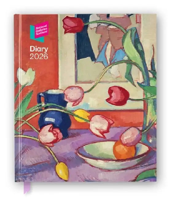 National Galleries Scotland 2026 Desk Diary Planner - Week to View, Illustrated Throughout by Flame Tree Studio