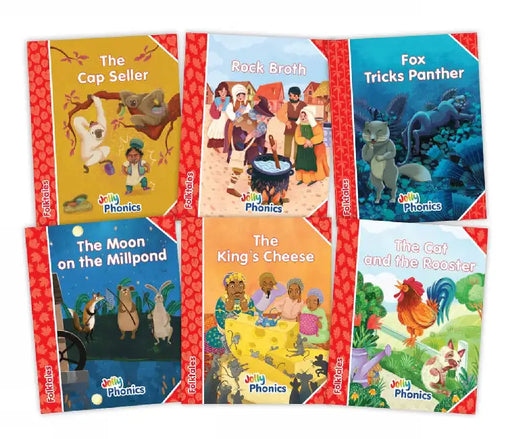 Jolly Phonics Folktales Red Readers (Level 1) Complete Set (1-6) by Emily Guille-Marrett