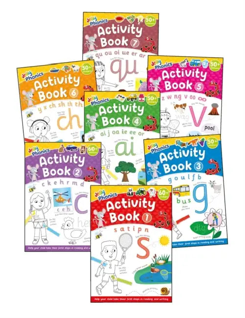 Jolly Phonics Activity Books 1-7: in Precursive Letters (British English edition) by Sara Wernham