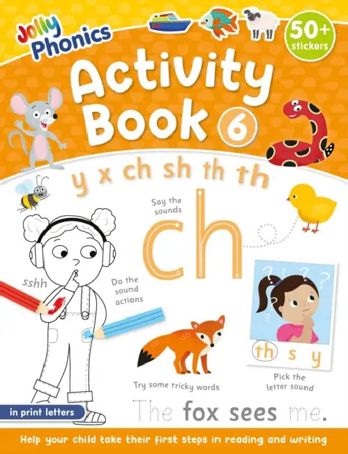 Jolly Phonics Activity Book 6: In Print Letters (American English Edition) by Sara Wernham, Sue Lloyd