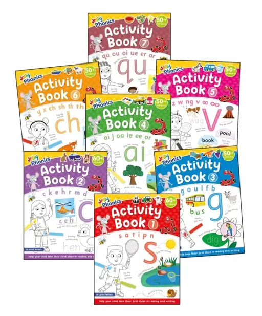 Jolly Phonics Activity Books 1-7: In Print Letters (American English Edition) by Sara Wernham, Sue Lloyd