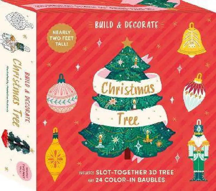 Build & Decorate: Christmas Tree: Includes slot together 3d tree & 24 colour-in baubles by MADALINA ANDRONIC