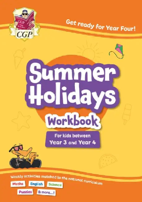 CGP Summer Holidays Activity Workbook - for kids between Year 3 and Year 4 (ages 7-8) by CGP Books