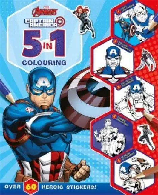 Marvel Avengers Captain America: 5 in 1 Colouring by Marvel Entertainment International Ltd