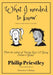 What I needed to know when I first went to school by Philip Priestley