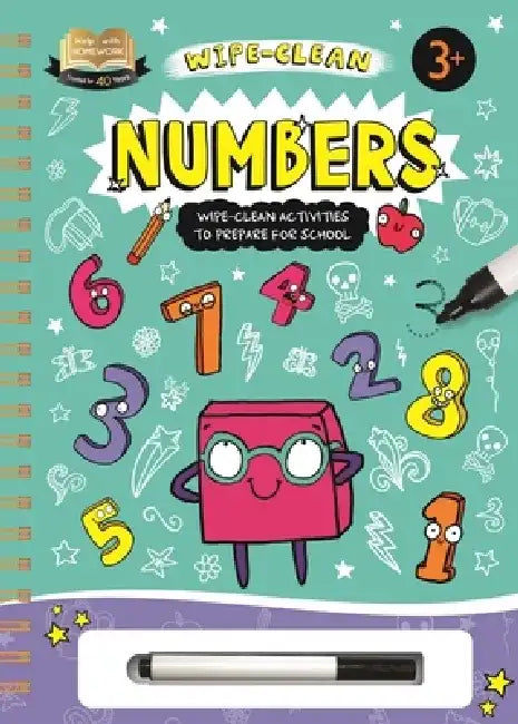 Help with Homework: Numbers-Wipe-Clean Activities to Prepare for School: Includes Wipe-Clean Pen by Igloobooks