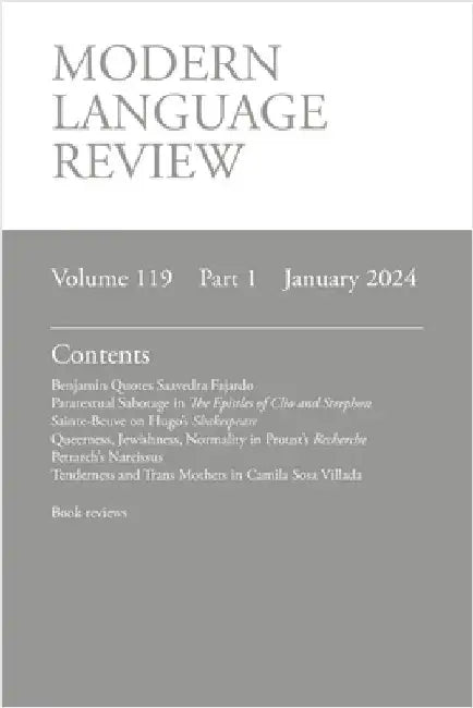 Modern Language Review (119.1) January 2024 by O'Meara, Lucy