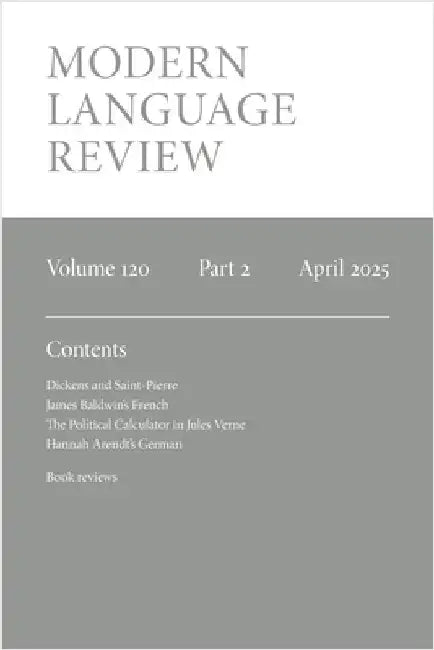 Modern Language Review (120.2) April 2025 by Wheeler, Duncan