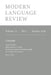 Modern Language Review (121.1) January 2026 by Duncan Wheeler
