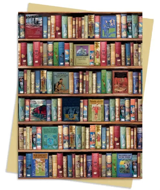 Bodleian Libraries: Hobbies and Pastimes Bookshelves Greeting Card: Pack of 6 by Flame Tree Studio