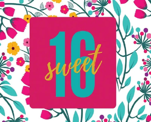 Happy 16th Birthday Guest Book (Landscape Hardcover): Sweet Sixteen Guest book, party and birthday celebrations decor, memory book, 16th birthday, hap by Lulu and Bell