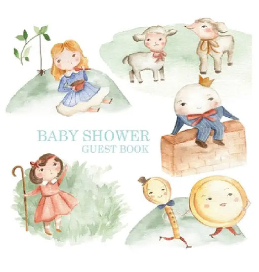 Nursery Rhyme Baby Shower Guest Book by Lulu and Bell