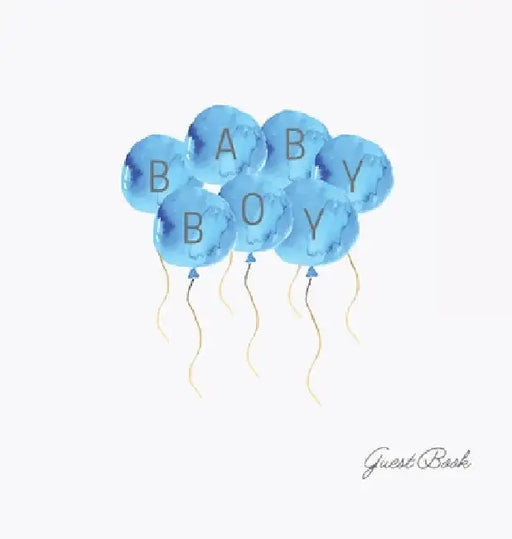 Boy baby shower guest book (Hardback) by Lulu and Bell