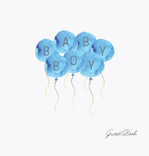 Boy baby shower guest book (Hardback) by Lulu and Bell