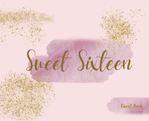 Happy 16th Birthday Guest Book (Landscape Hardcover): Sweet Sixteen Guest book, party and birthday celebrations decor, memory book, 16th birthday, hap by Lulu and Bell