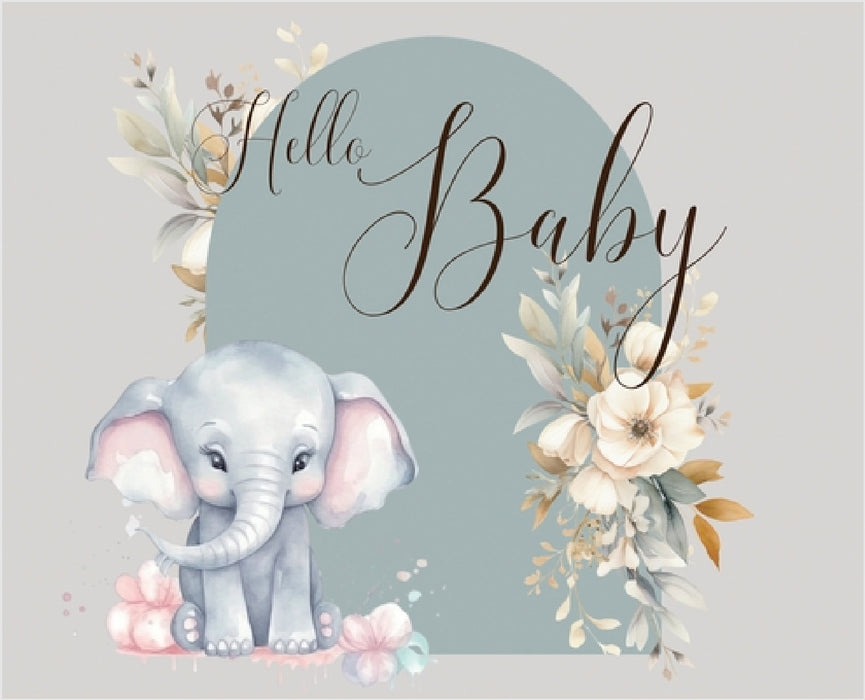 Hello Baby, Baby Shower hardback Guest Book (landscape) by Lulu and Bell