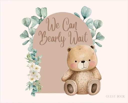 Bear Baby Shower hardback Guest Book (landscape) by Lulu and Bell