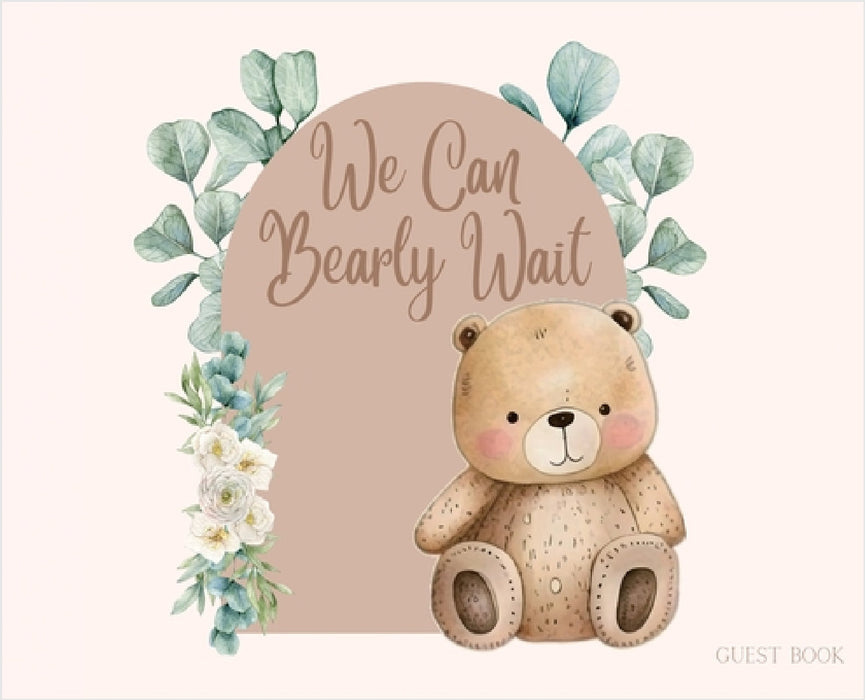 Bear Baby Shower hardback Guest Book (landscape) by Lulu and Bell